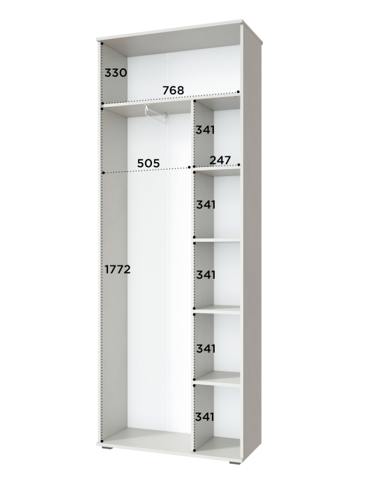 Шкафы двухстворчатые, Шкаф для одежды Эмилия ЭЛ-13К глухой
