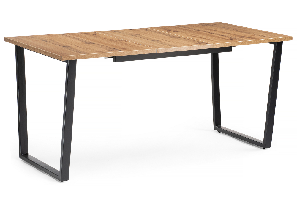 Обеденные столы, Стол деревянный раскладной Лота Лофт 120 25 мм (матовый черный)