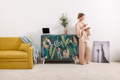 Комод Либера 16.230.01, бензин, белый шагрень