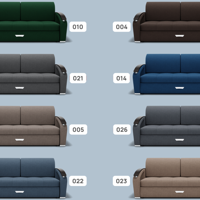 Диваны с ящиком для белья, Прямой диван Дубай-1 ППУ, велюр