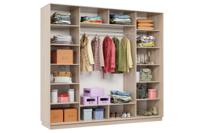 Шкаф-купе Премьер 60 (01РБ;01РБ;01РБ) фасады ромб белый/трёхдверный/Профиль чёрный муар