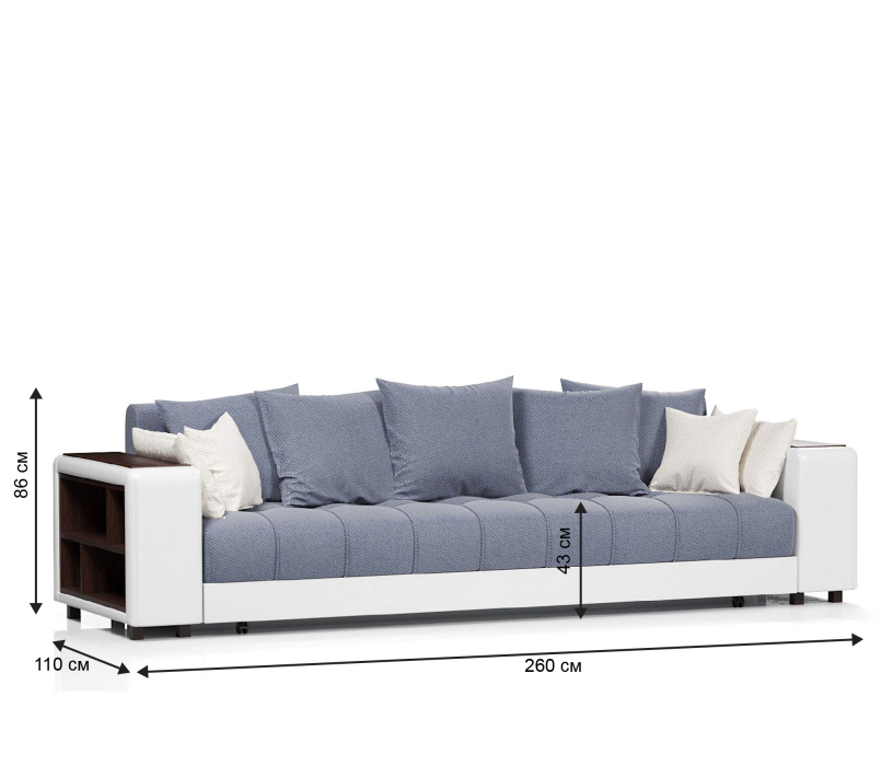 Диваны еврокнижки, Диван-кровать Дубай еврокнижка,велюр+экокожа