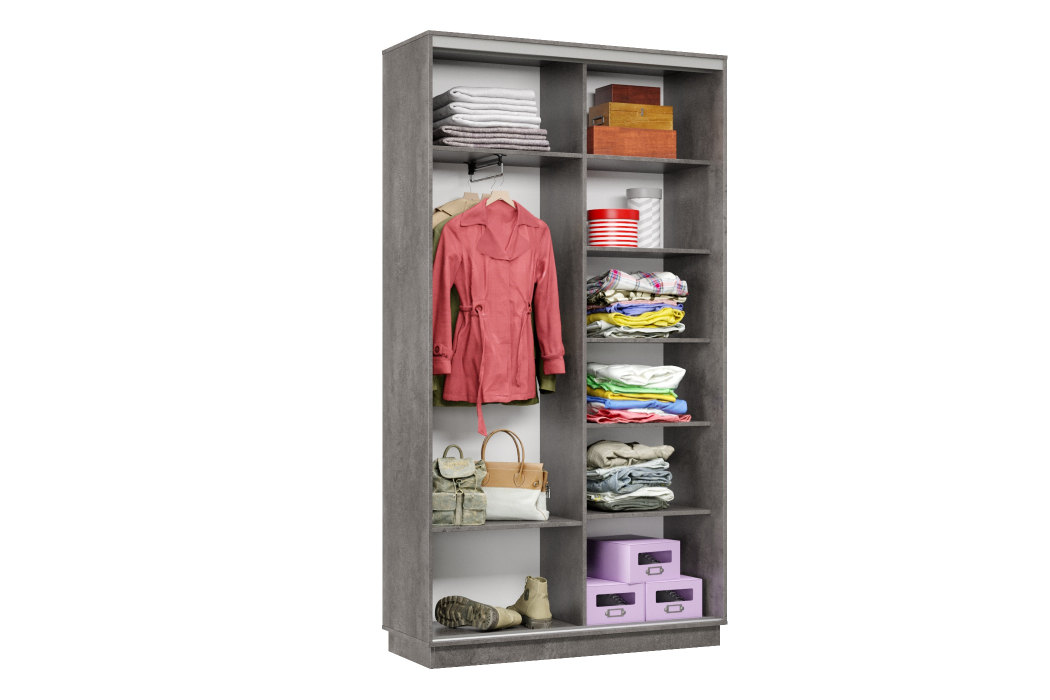 Шкафы-купе, Шкаф-купе Премьер Лайт МИНИ 01 (08;08) двухдверный