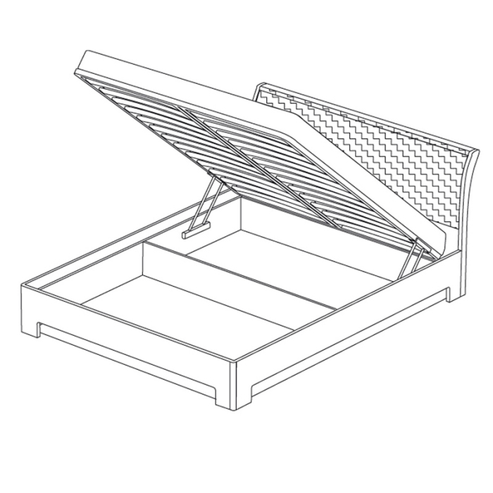 Кровати с мягким изголовьем, Кровать-3 Парма Нео, с подъемным основанием, 1400, ясень анкор светлый, экокожа polo белая