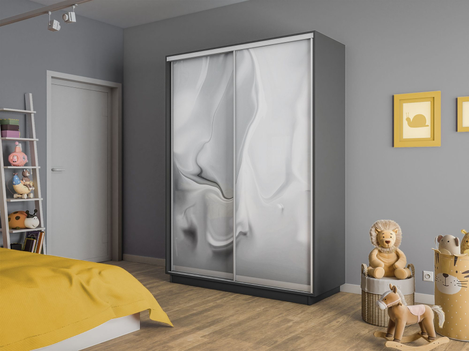 Шкафы-купе 2-х дверные, Шкаф-купе Экспресс 2-х дверный Фотопечать Шелк Стекла 120х45х220