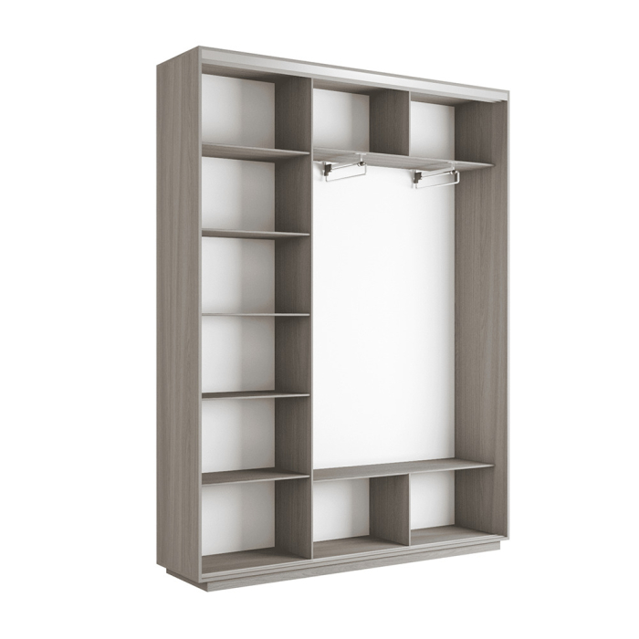 Шкафы-купе 3-х дверные, Шкаф-купе Экспресс 3-х дверный Фотопечать Квадрат Стекла 240х45х220