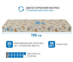 Матрас Здоровый сон-Мишутка 900х1900