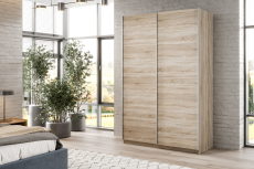 Шкафы-купе 2-х дверные, Шкаф-купе Smart 1424 2х дверный (фасады ЛДСП) профиль серебро