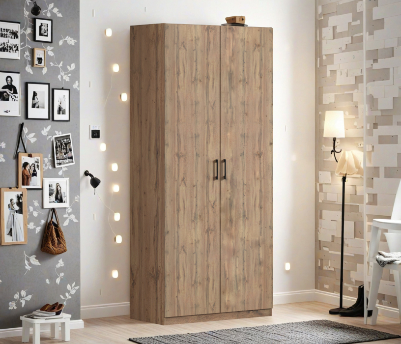 В спальню, Шкаф двухдверный Макс 1000 мм, вариант №1 (ЛДСП, корпус дуб вотан)