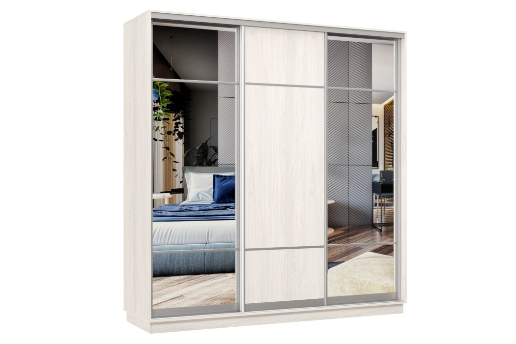 Шкафы-купе 3-х дверные, Шкаф-купе Премьер Лайт 36 (11;08;11) трехдверный