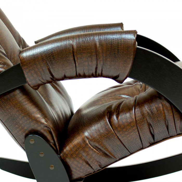 Кресла-качалки, Кресло-качалка Консул, модель 67, экокожа антик крокодил