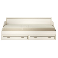 Кровати 90 см, Диван-кровать Сиена 900, бодега белый, патина золото