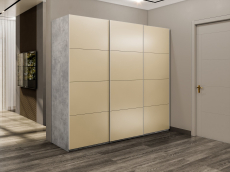 Шкафы-купе 3-х дверные, Шкаф-купе Эста 3-х дверный Стекла фисташка/Доводчик 270х66х240