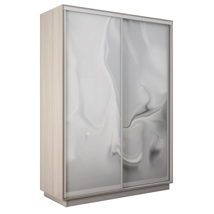 Шкафы-купе 2-х дверные, Шкаф-купе Экспресс 2-х дверный Фотопечать Шелк Стекла 120х45х220