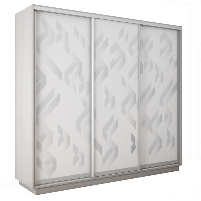 Шкафы-купе 3-х дверные, Шкаф-купе Экспресс 3-х дверный Фотопечать Ленты Стекла 210х60х220