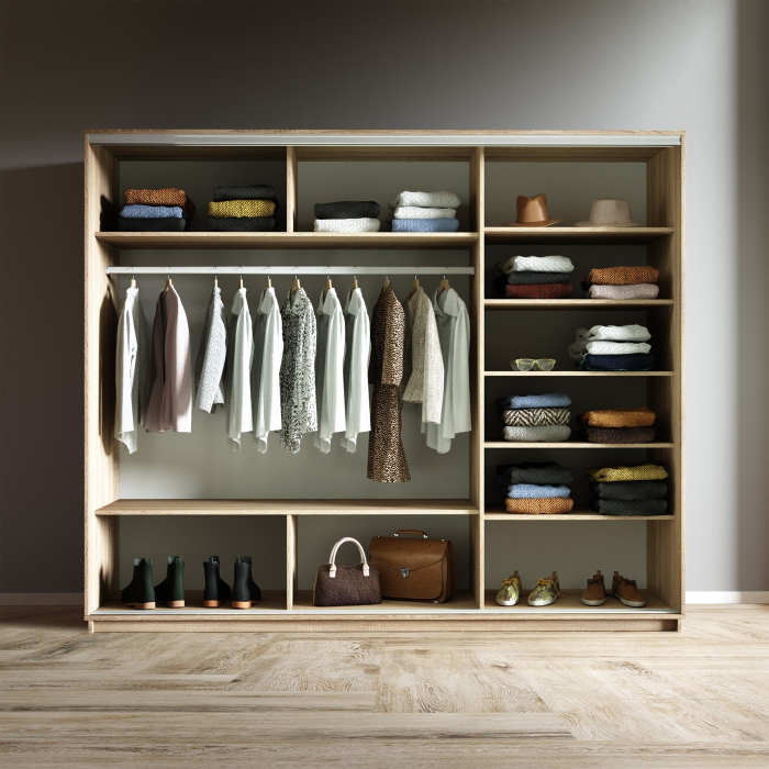 Шкафы-купе 3-х дверные, Шкаф-купе Экспресс 3-х дверный Фотопечать Квадрат Стекла 210х60х240