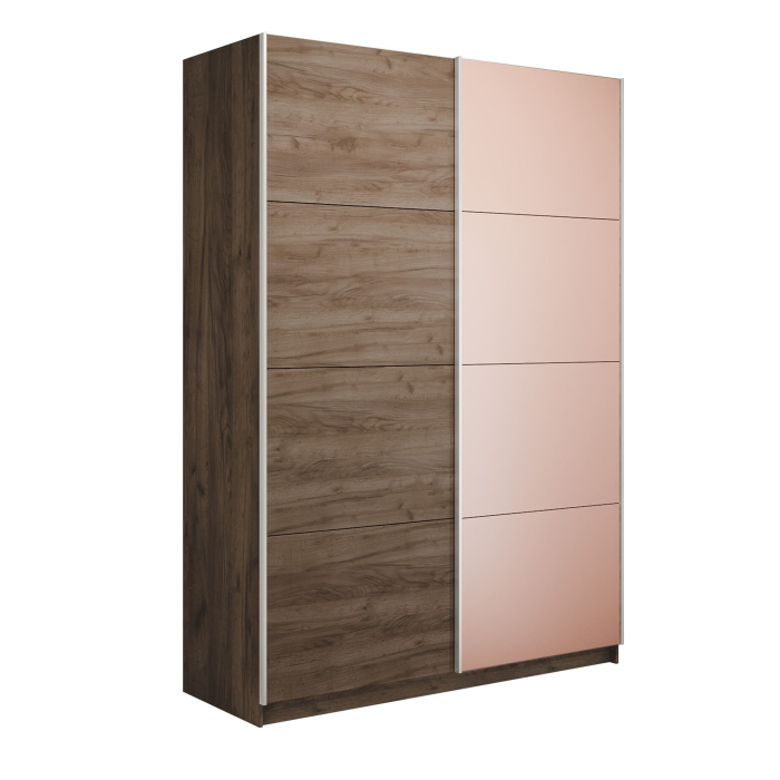 Шкафы-купе 2-х дверные, Шкаф-купе Прайм 2-х дверный ДСП/Стекло пудра/Доводчики 120х57х230