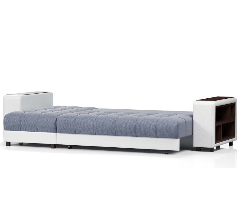 Диваны угловые в гостиную, Диван-кровать угловой  Дубай еврокнижка,велюр+экокожа