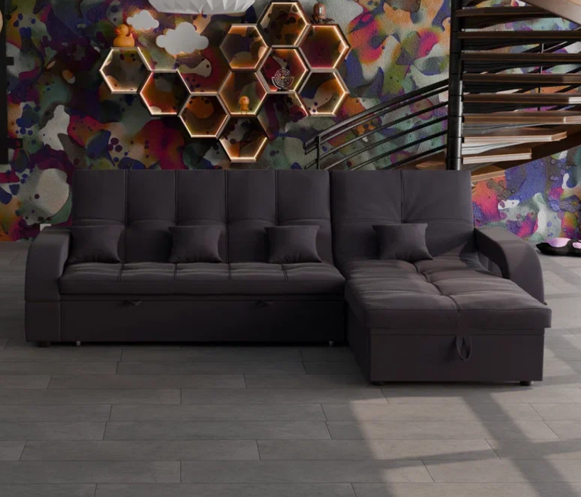 Диваны с ящиком для белья, Модульный диван Майами-2,микровелюр,антивандальная и водостойкая ткань,венеция