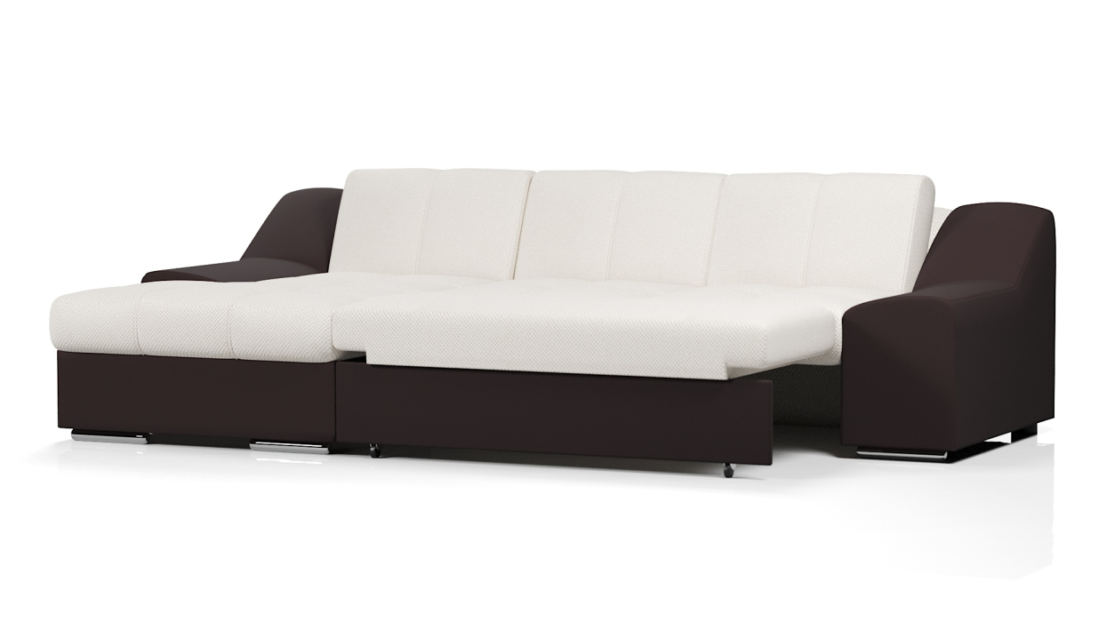 Диваны угловые, Диван-кровать угловой Чикаго дельфин,велюр+экокожа