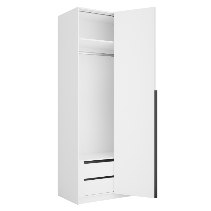 Шкафы распашные, Шкаф складной Е1 Локер ("Гармошка") 101х52,5х220 см, с модулем