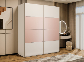 Шкаф-купе Эста 2-х дверный ДСП/Стекла пудра/Доводчик 160х66х240