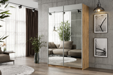 Шкафы-купе 2-х дверные, Шкаф-купе Smart 1224 2х дверный (фасады зеркало) профиль серебро