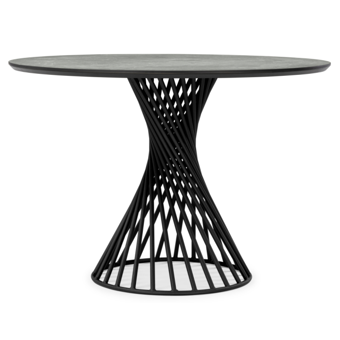 Обеденные столы, Керамический стол Вивиен 110 (чёрная нога)