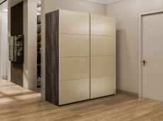 Шкафы-купе 2-х дверные, Шкаф-купе Эста 2-х дверный Стекла фисташка/Доводчик 200х66х240